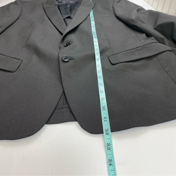 John Varvatos Men’s Gray Poly-Blend Two‎ Button Sport Coat Suit Jacket Sz 44L - Picture 11 of 16